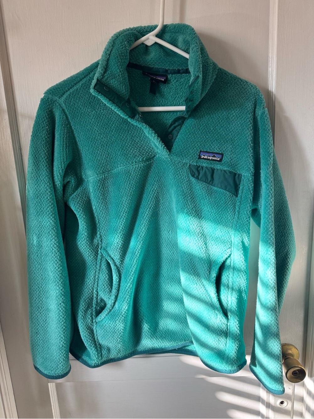 Patagonia Teal Sherpa Fleece Pullover